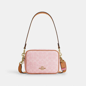 Coach Outlet Mini Carey Crossbody Bag In Signature Canvas With Charms